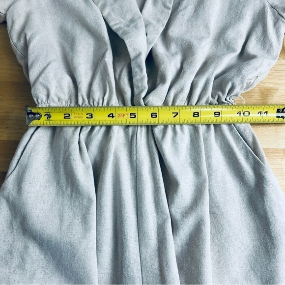 Gray Short Sleeve Jumpsuit - Picture 8 of 9